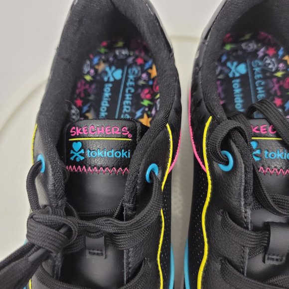 SKECHERS TOKIDOKI Womens 10 Shoes Upbeats RHYTHM Black Multi Sneakers - Picture 3 of 9